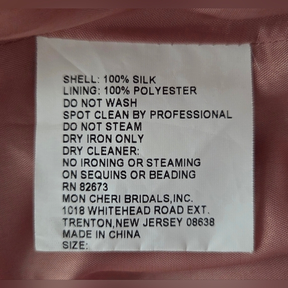 IVONNE D BY MON CHERI SILK EVENING GOWN. - Picture 5 of 5